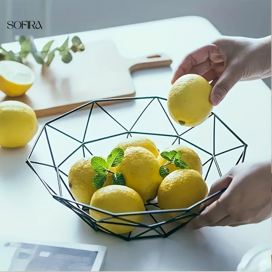 Geometrische Stalen Fruitmand – Modern & Functioneel Design