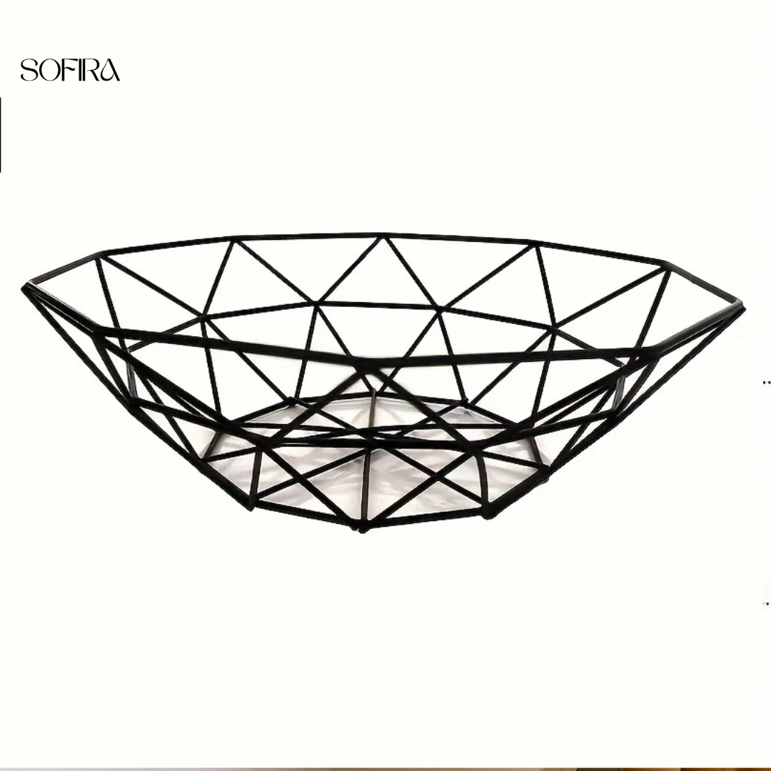 Geometrische Stalen Fruitmand – Modern & Functioneel Design