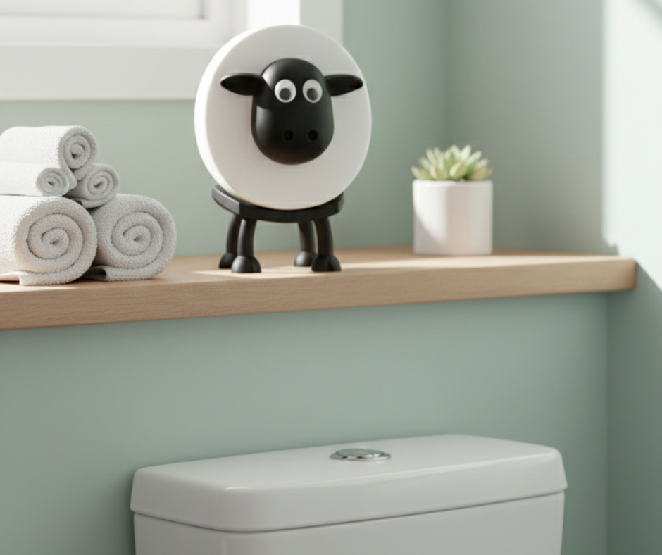 WC-rolhouder schaap zwart – set van 1 of 3